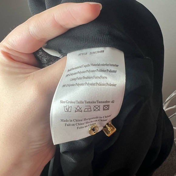 Day Birger Et Mikkelsen Metallic Chiffon Wrap Dress Sz 10 Holiday Party Festive - Picture 5 of 6